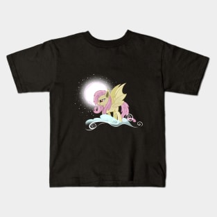 Fluttershy - Flutterbat moon Kids T-Shirt